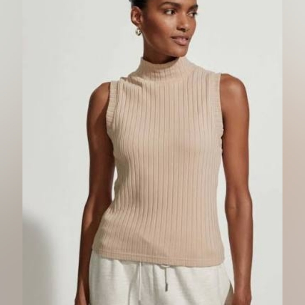 Varley Ribbed Tan Tank Top - Picture 6 of 6
